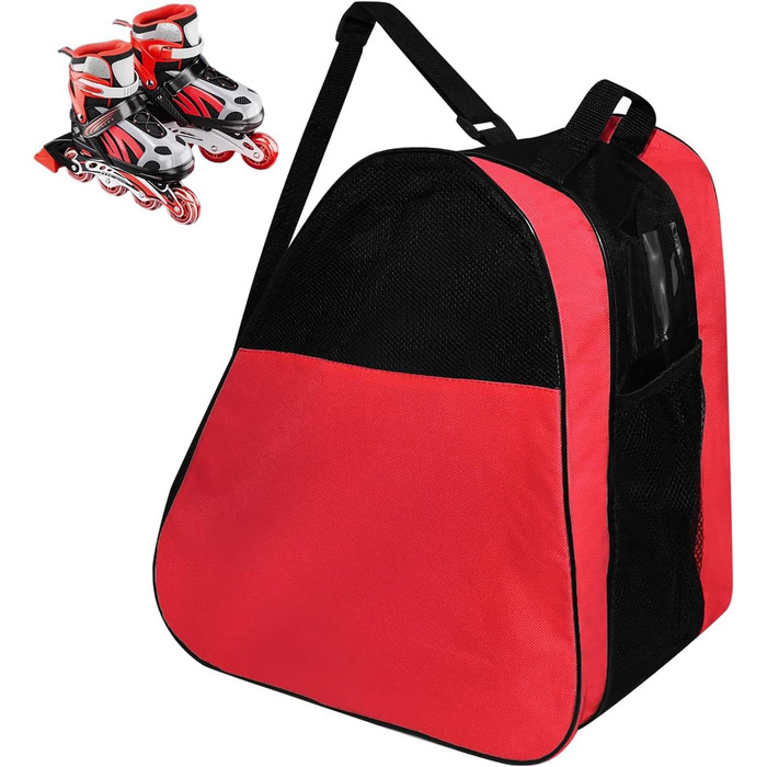 Сумка для роликових ковзанів, роликових ковзанів, ковзанів для льоду, сумка для ковзанів, червона, для жінок та чоловіків