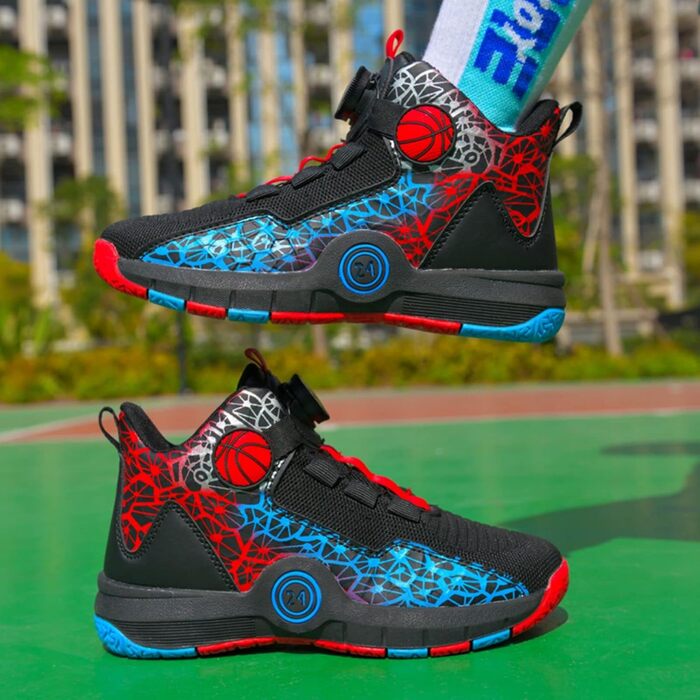 Баскетбольні кросівки Anti Rutsch High Top: легкі, дихаючі, зелені (40 EU, вузька ширина, чорний/синій)