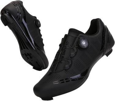 Жіночі велотуфлі для гірського велосипеда, зручні MTB-туфлі для занять у приміщенні, сумісні з SPD педалями (2 болти) з клітами, білі (36 EU, чорний)