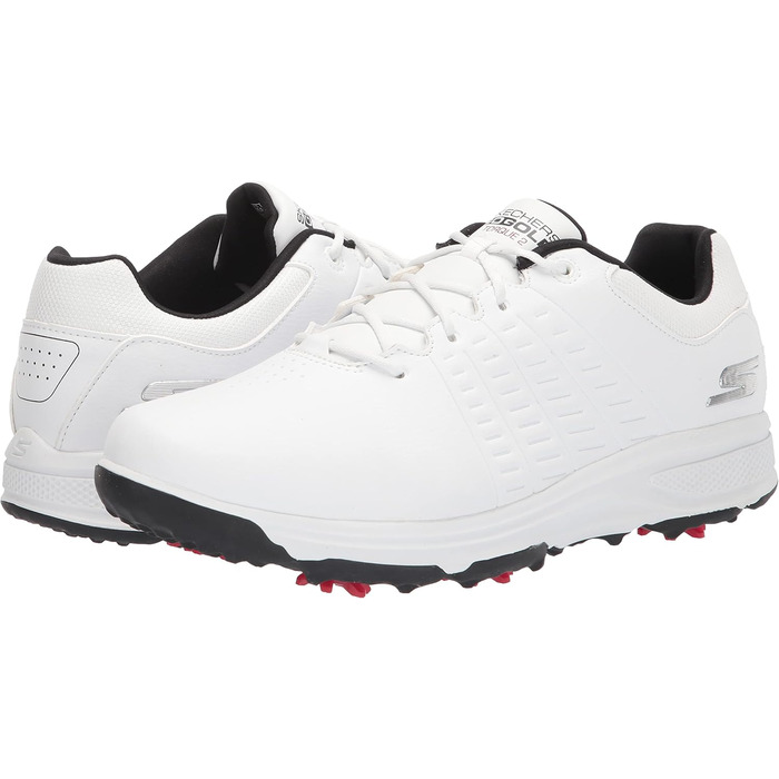 Чоловічі гольф-туфлі Skechers Torque водонепроникні, 44 EU, широка колодка, білий/чорний колір