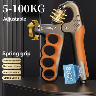 Набір для тренування рук (5 шт.) – з регульованим опором, підтримуючою ручкою для передпліччя, розтягувачем пальців, кільцем для хвата та м'ячиком для зняття стресу для спортсменів