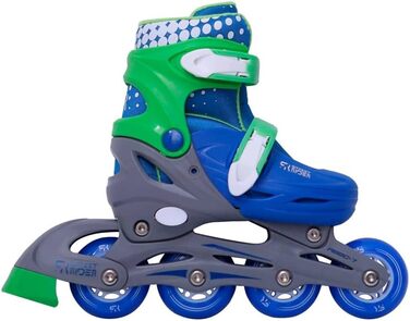 Дитячі ролики Street Rider Inlineskates, регульовані 31-34, зелено-блакитні, Alurahmen, ABEC 7