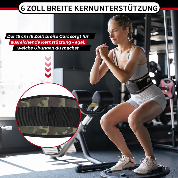 Пояс для важкої атлетики RitFit 6'' (XL) для силових тренувань та пауерліфтингу з липучкою