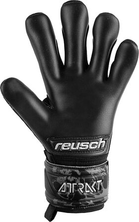 Воротарські рукавички Reusch Attrakt Infinity Junior чорні, дитячі, з відмінним зчепленням, внутрішній шов, розмір 6