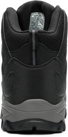 Чоловічі туристичні черевики NORTIV 8: водонепроникні трекінгові черевики для хайкінгу та альпінізму, чорно-темно-сірі, 43 EU