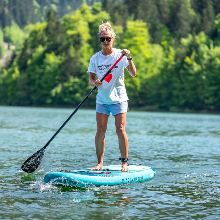 Надувна SUP-дошка Aqua Marina Vapor 315 см з веслом, лішем, рюкзаком і насосом, бірюзова для плавання та серфінгу