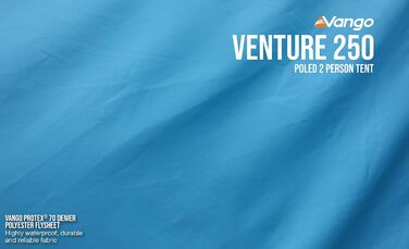 Намет Vango Venture 250 Tunnel: Сімейний намет з окремою спальнею та просторим тамбуром, Річковий Синій