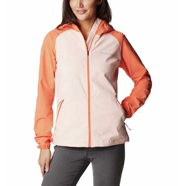 Жіноча софтшелл куртка Columbia Softshell, колір Heather Canyon 890 Peach Blossom / Sunset Orange, розмір M