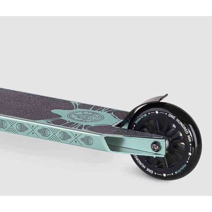 Movino Glide Stunt Scooter: професійний фристайл ролер з колесами 100 мм, дека з алюмінію 6061, вантажопідйомність 100 кг (Glide - блакитний)