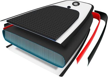 ARKEM Надувна SUP дошка з сидінням, чорна-біла, комплект для сапбордингу