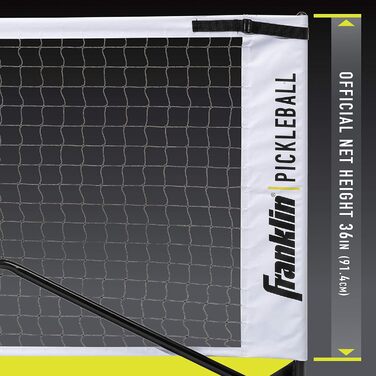 Портативна сітка для піклболу Franklin Sports 6,7 м з колесами та сумкою для транспортування, офіційний розмір, для вулиці