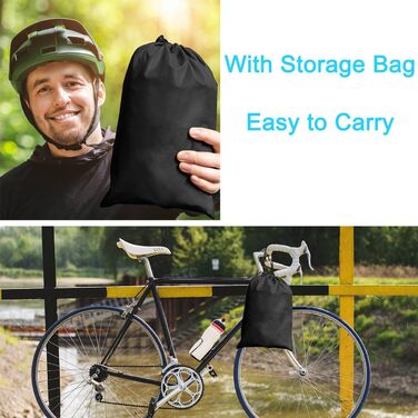 Чохол для велосипеда MINVOO: захист від дощу, сонця, пилу та вітру. Підходить для електровелосипедів та гірських велосипедів. Чорний колір.