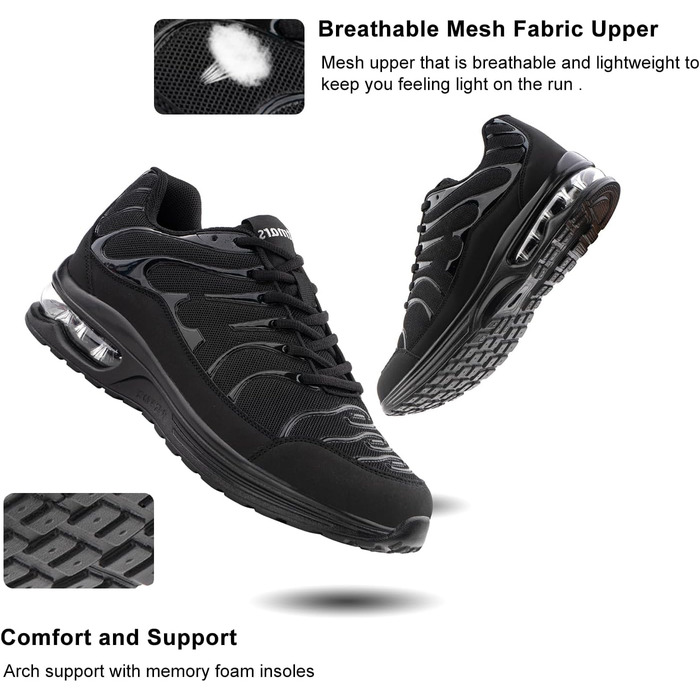 Кросівки для бігу Hitmars: чоловічі та жіночі, спортивні, тенісні, фітнес, бігові. Легкі, чорні, розміри EU 36-48