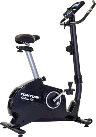 Велотренажер Tunturi FitCycle 70i/50i з LCD-дисплеєм, 32 рівнями навантаження, додатками Zwift та Tunturi Routes, сенсором пульсу, для дому, до 150 кг