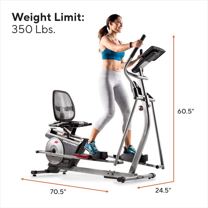 Гібридний тренажер ProForm Trainer Hybrid, чорний, домашній велотренажер