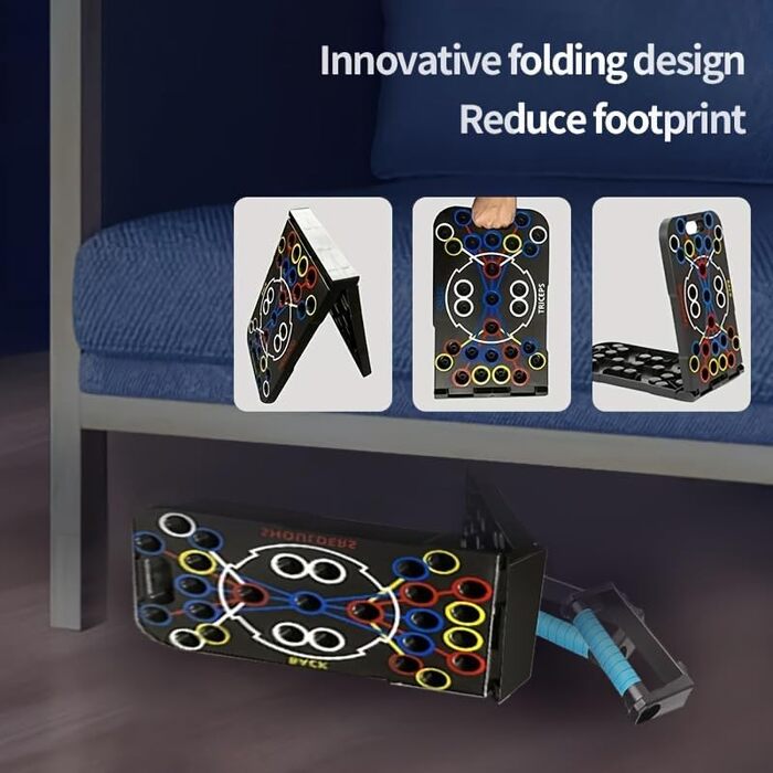 Багатофункціональна дошка для віджимань на 54 отвори — тренажер для м'язів грудей, рук та преса для дому, підходить для чоловіків та жінок