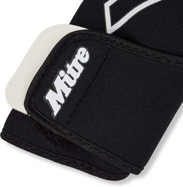 Дитячі воротарські рукавички Mitre Impel, розмір 6, чорні/сірі, з амортизацією та високим зчепленням