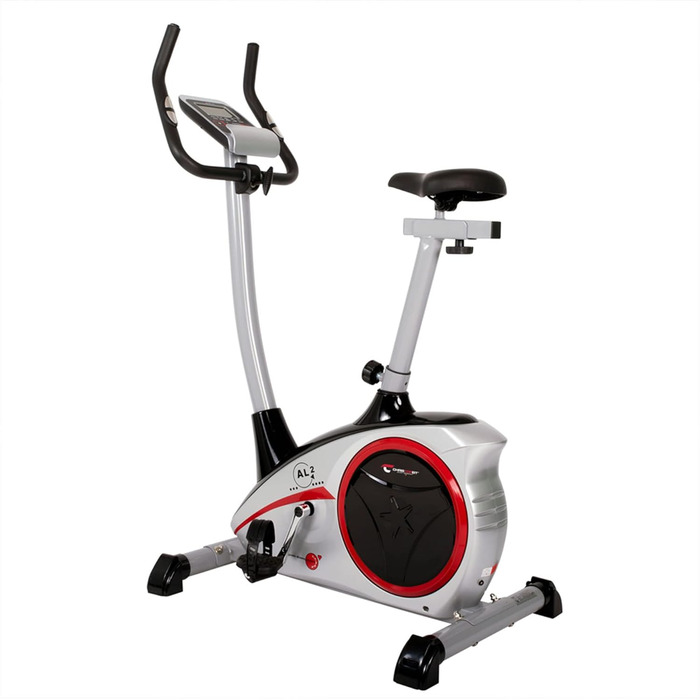 Велотренажер Christopeit Sport AL 2, 24 рівні, до 150 кг, 9 кг магнітна система, LCD-дисплей, сріблястий