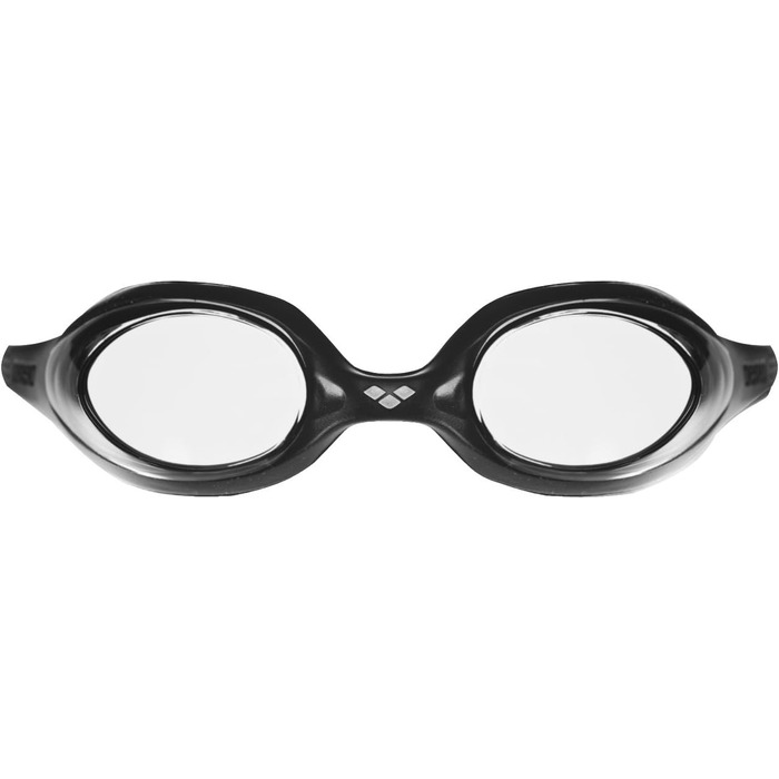 Окуляри для плавання ARENA Spider антифог для дорослих, з UV-захистом, саморегулюючим носовим упором, гіпоалергенними силіконовими ущільнювачами, чорні (прозорі-черно-черно), в комплекті з футляром, B-W-Royal