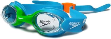 Дитячі плавальні окуляри Speedo Illusion для хлопчиків, 2-6 років, захист від запотівання, герметичні, блакитні/салатові/помаранчеві
