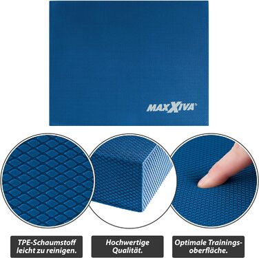 Балансувальний килимок MAXXIVA 50x40x6 см для фітнесу, йоги, пілатесу, фізіотерапії, синій