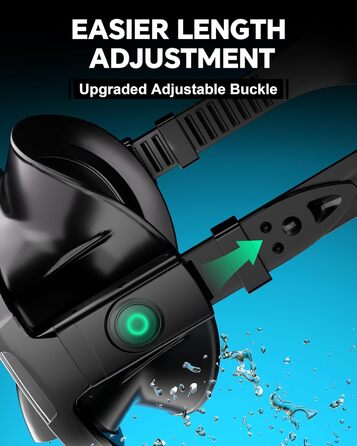 Набір для снорклінгу G2RISE для дорослих, маска для плавання та трубка, чорний+темно-зелений