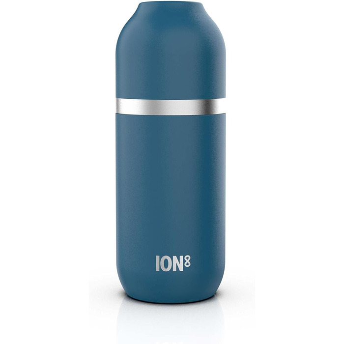 ION8 вакуумна термобутилка ThermoShield для гарячих і холодних напоїв, великий ізольований стакан 2 чашки, магнітна кришка та м'яке дно, стильна та екологічна, колір – глибокий бірюзовий