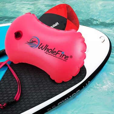 Надувна плавуча куртка WholeFire 20L рожева: водонепроникна сумка, висока видимість для плавання, каякінгу, снорклінгу та триатлону