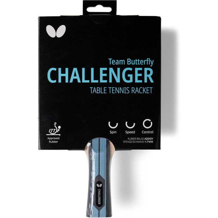 Професійна ракетка для настільного тенісу Butterfly Team Challenger, ITTF, для початківців і досвідчених