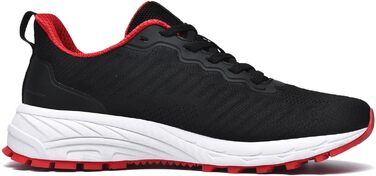 Кросівки для бігу та занять спортом Frysen: чоловічі та жіночі, легкі, дихаючі, чорно-червоні (36 EU)