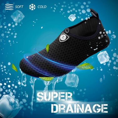 Водні черевики SIMARI для жінок та чоловіків, швидковисихаючі, моделі для плавання та відпочинку на пляжі, спортивні аквашузи SWS001, чорний, розмір 42/43 EU