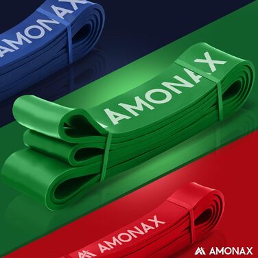 Набір гумових еспандерів Amonax для фітнесу та йоги: стрічки опору для ніг, сідниць, рук (28x22x6 см)