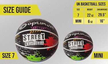 Баскетбольний м'яч Optimum Graffiti Street, розмір 7, для вулиці