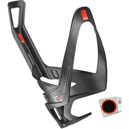 Фляготримач Elite Rocko Carbon матовий чорний-червоний, 27 г для велосипеда