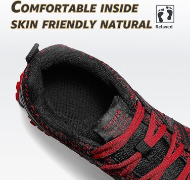 Чоловічі кросівки ASHION для спорту та бігу. Легкі, дихаючі, червоно-чорні, 40 EU