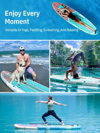 Надувне SUP-борд Niphean Stand Up Paddle Board з сидінням та аксесуарами, 320см, 200кг, для 2 осіб, StabilTrac-Fin