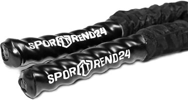 Батл-роп Sporttrend 24 для кросфіту 9/12/15 м, 38/50 мм – тренувальний, фітнес, ударний канат