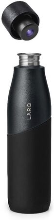 Пляшка для води LARQ Movement PureVis 950 мл, легка, неізольована, з нержавіючої сталі, з УФ-очищенням, багаторазова, для подорожей, чорна