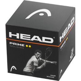 Сквош-м'ячі HEAD Prime, 12 штук, чорні, для професіоналів