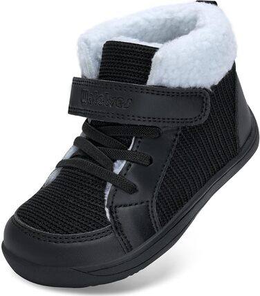 Дитячі зимові ботинки для ходьби Kinder - чорні, розмір 28 EU (Barefoot)