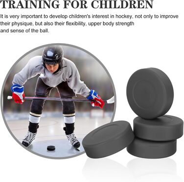 Гумові хокейні шайби Gatuida, 4 шт. для гри в приміщенні та на вулиці, чорні