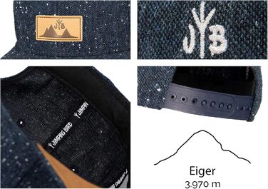 Унісекс бейсболка Jumping Bird антрацитового кольору, регульована кепка-снэпбек із вовни для прогулянок та спорту