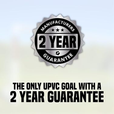 Футбольні ворота для саду Amazon Exklusives Football Flick Tor, всепогодні, посилений uPVC 70 мм, з системою фіксації, білі, 3.6 x 1.8 м
