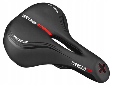 Велосипедне сідло Wittkop Medicus Twin 2.0 гелеве, чорне, 250x180 мм, жіноче