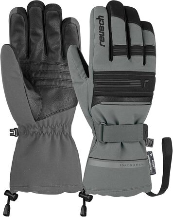 Жіночі лижні рукавички Reusch Kondor R-tex, водонепроникні, дихаючі, утеплені, сірі/чорні, розмір 11