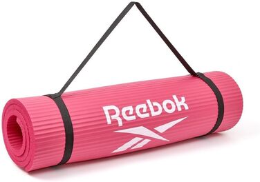 Гімнастичний килимок Reebok з натурального каучуку 15 мм, рожевий, нековзкий, для фітнесу, тренувань вдома