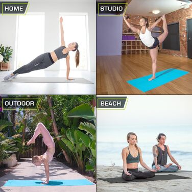 Килимок для йоги ProsourceFit, 183 см, сірий, з антиковзаючим покриттям, 3 мм