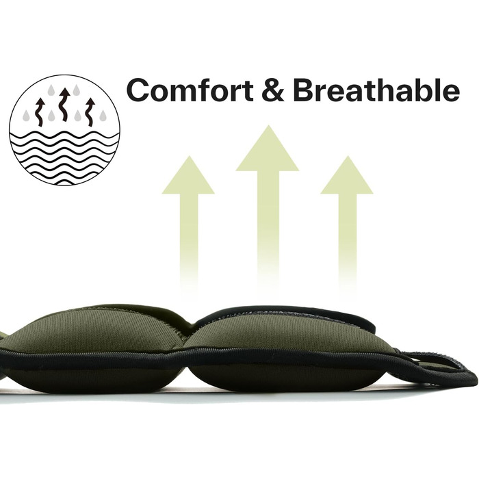 Шкарпетки з обтяженням для ніг Sportneer, регульовані, 0.5-2.3 кг (на ногу), армійний зелений