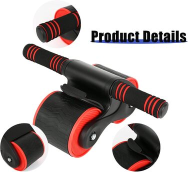 AB Wheel TWSOUL: тренажер для пресу з автоматичним пружинним відскоком та килимком для колін