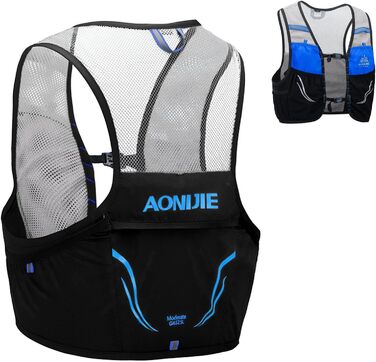 TRIWONDER 2.5L ультралегкий гідратор-рюкзак для бігу, марафону, велоспорту M/L (90-102 см), синій/чорний, лише рюкзак для води
